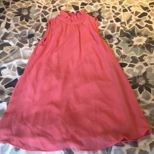 High neck coral sleeveless dress size small